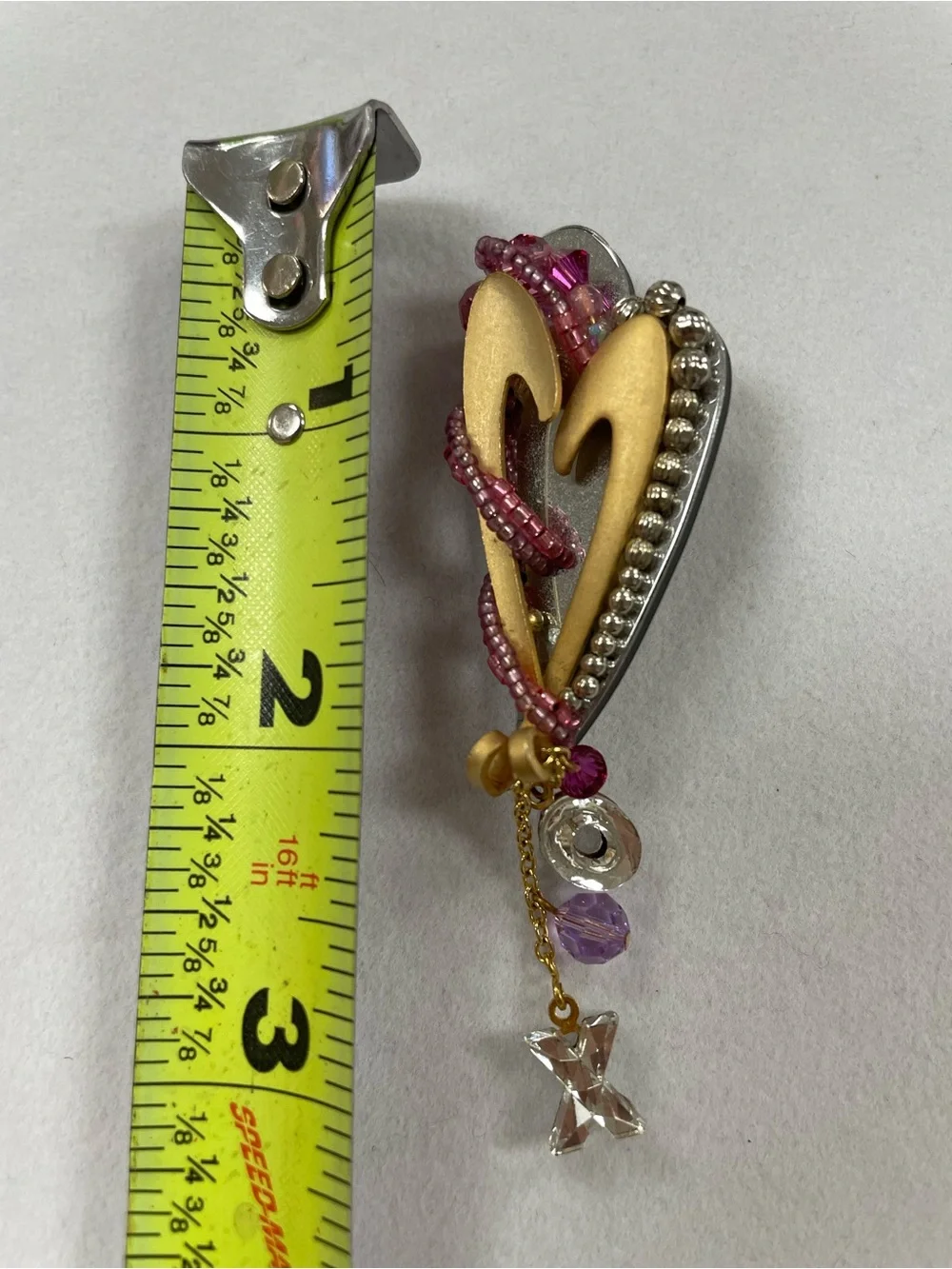 Liztech With Love XOXO Heart Hand-Crafted Brooch